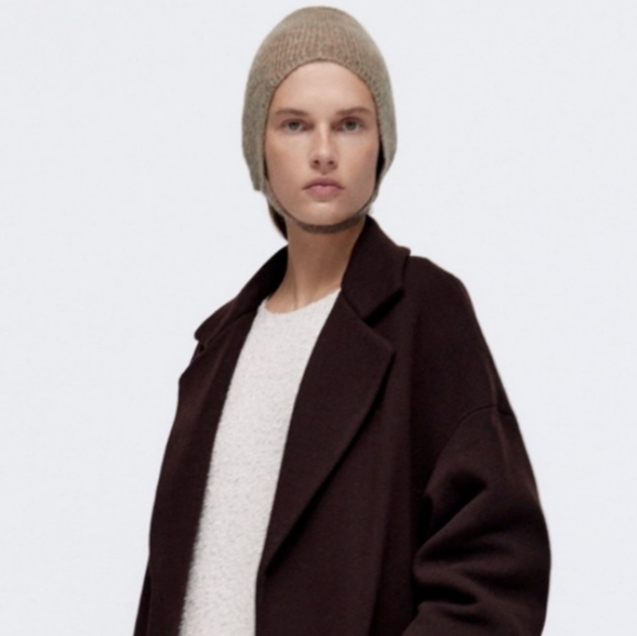 Zara Accessories Zara Beige Knit Hood Balaclava Ski Mask